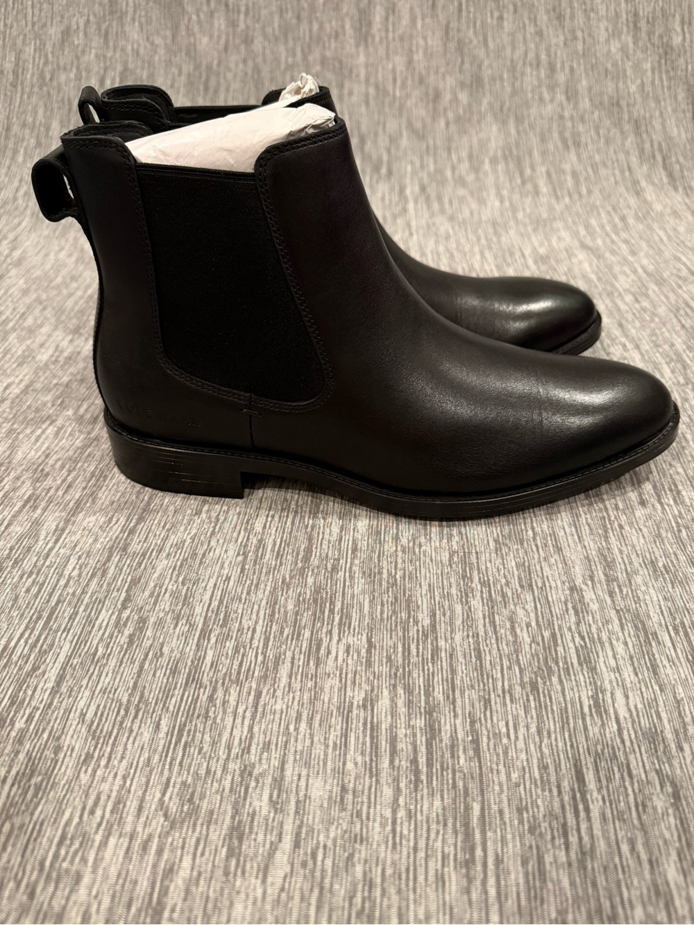 Cole Haan Men’s Black Leather Chukka Chelsea Boots